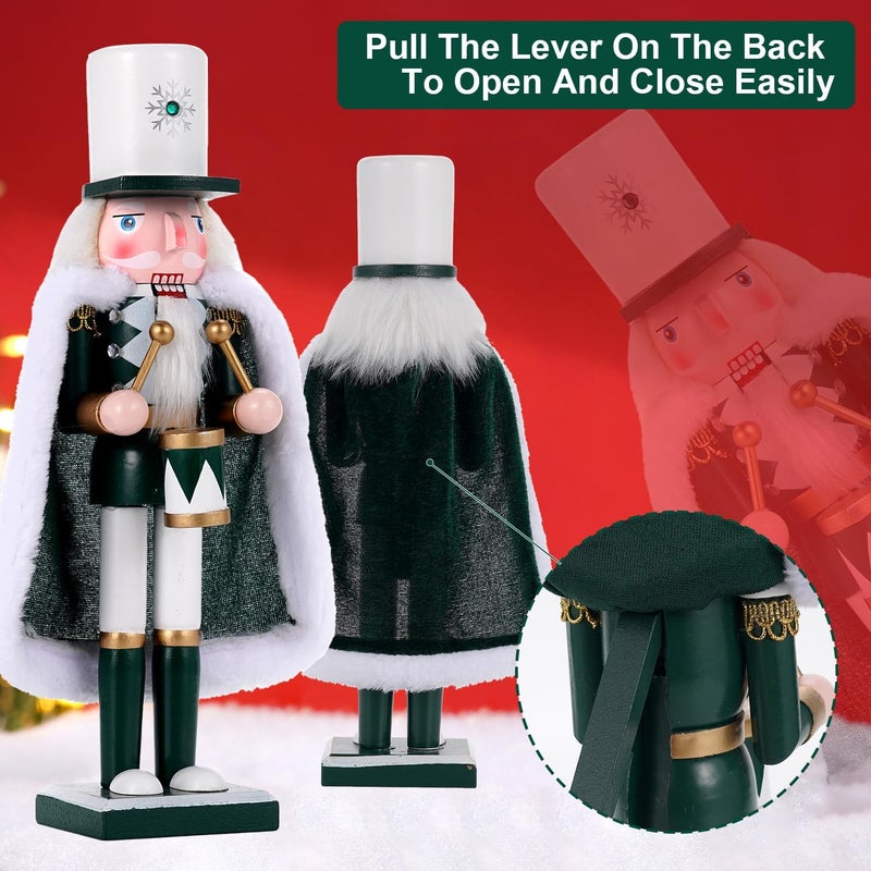 Tpudn Store Christmas Decorations Nutcracker,12 inch Wooden Traditional Nutcracker,Festive Collectible Christmas Ornament Gift for Family Friends (Drumsticks) - Image 5